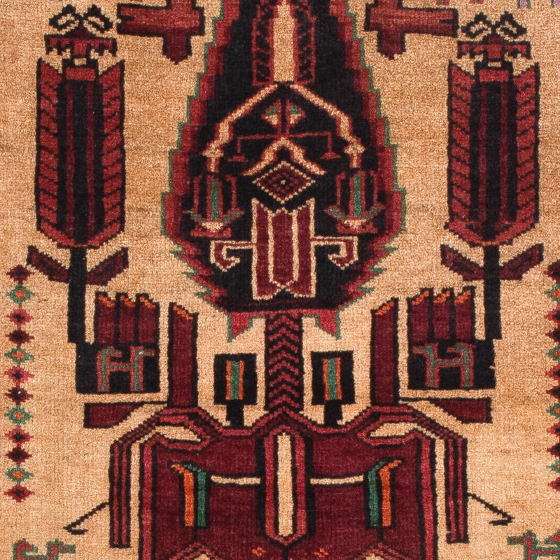 Baluch-tæppe - 135 x 82 cm - mørkerød