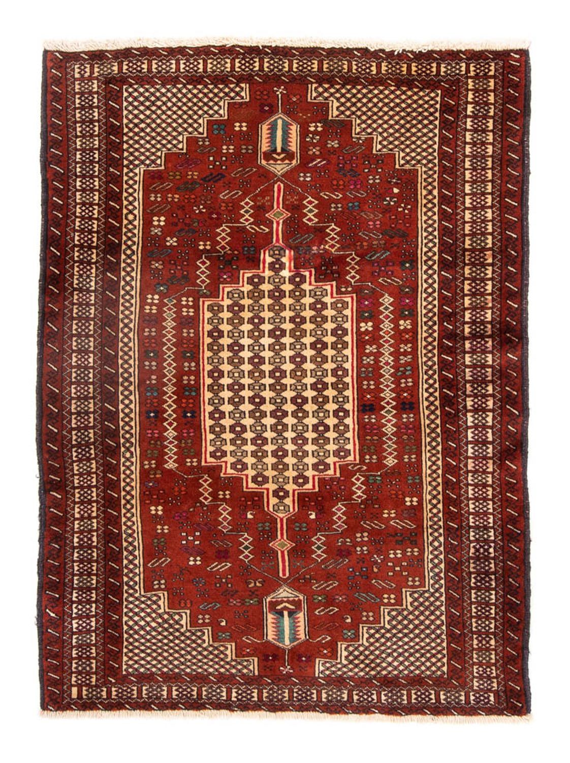 Baluch-tæppe firkantet  - 174 x 133 cm - rød