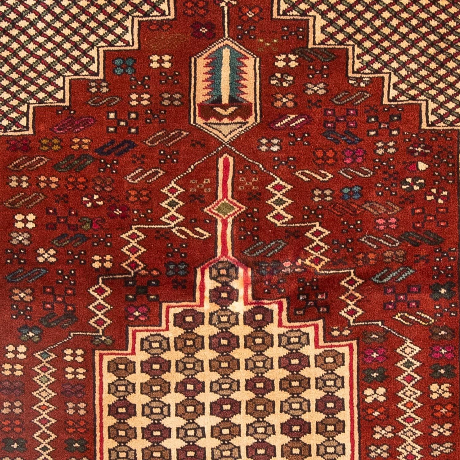 Baluch-tæppe firkantet  - 174 x 133 cm - rød