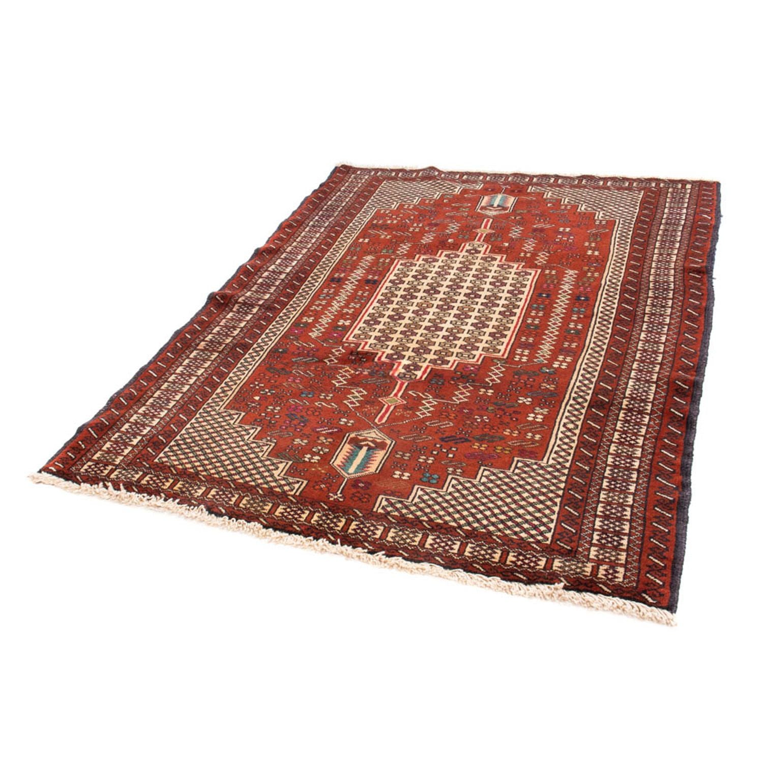 Baluch-tæppe firkantet  - 174 x 133 cm - rød