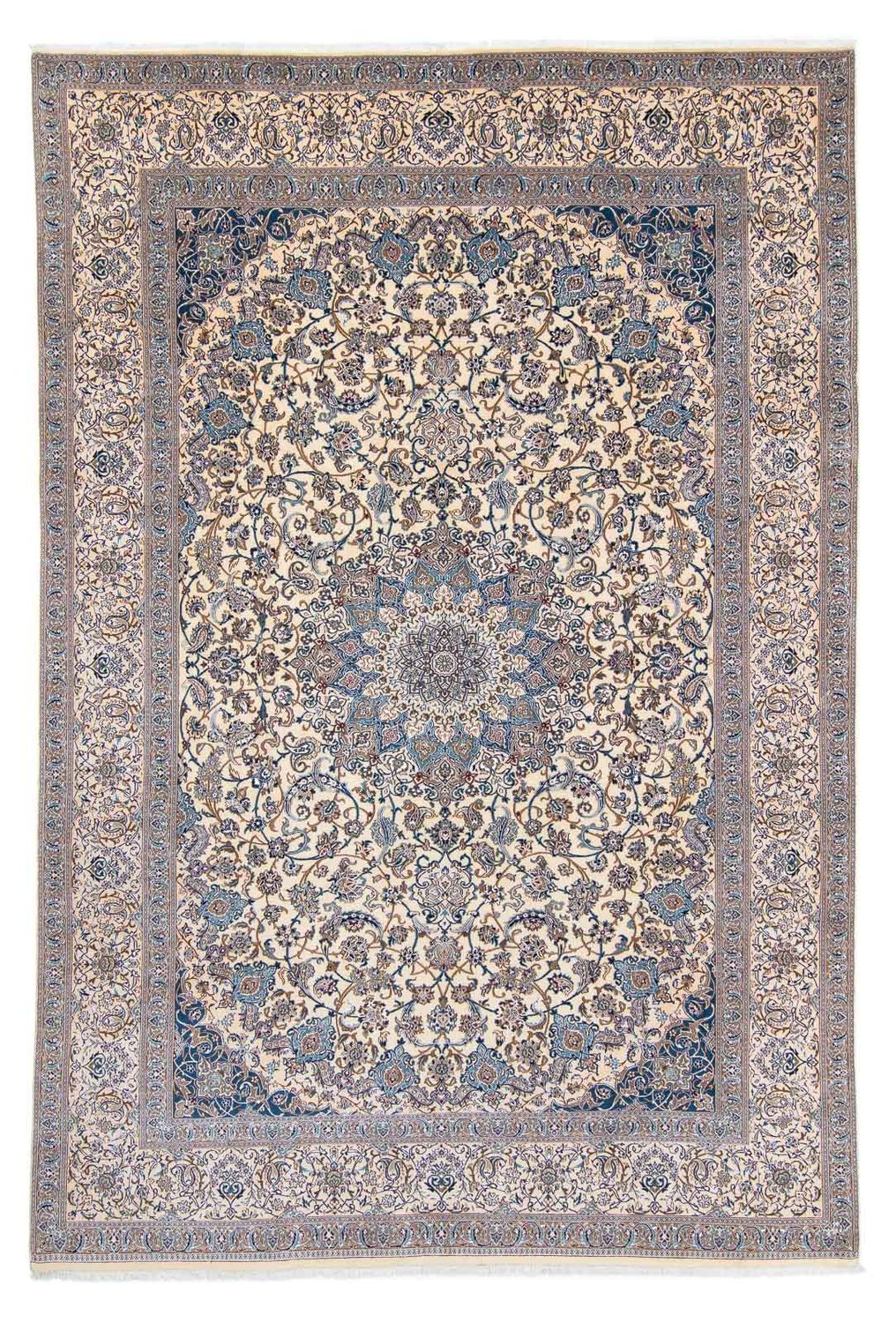 Persisk tæppe - Nain - Premium - 360 x 244 cm - beige