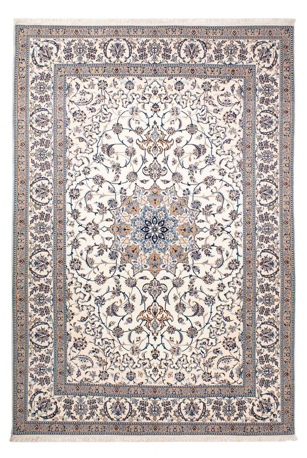 Persisk tæppe - Nain - Premium - 257 x 172 cm - beige