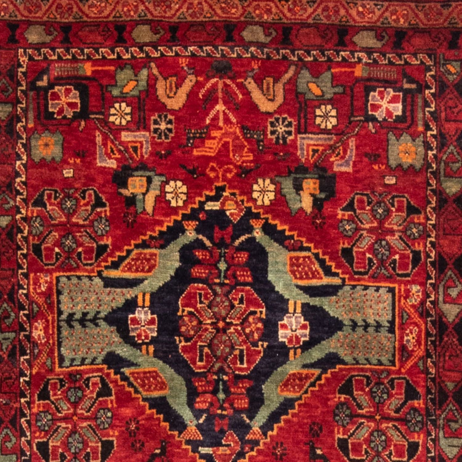 Løber Baluch-tæppe - 200 x 100 cm - rød