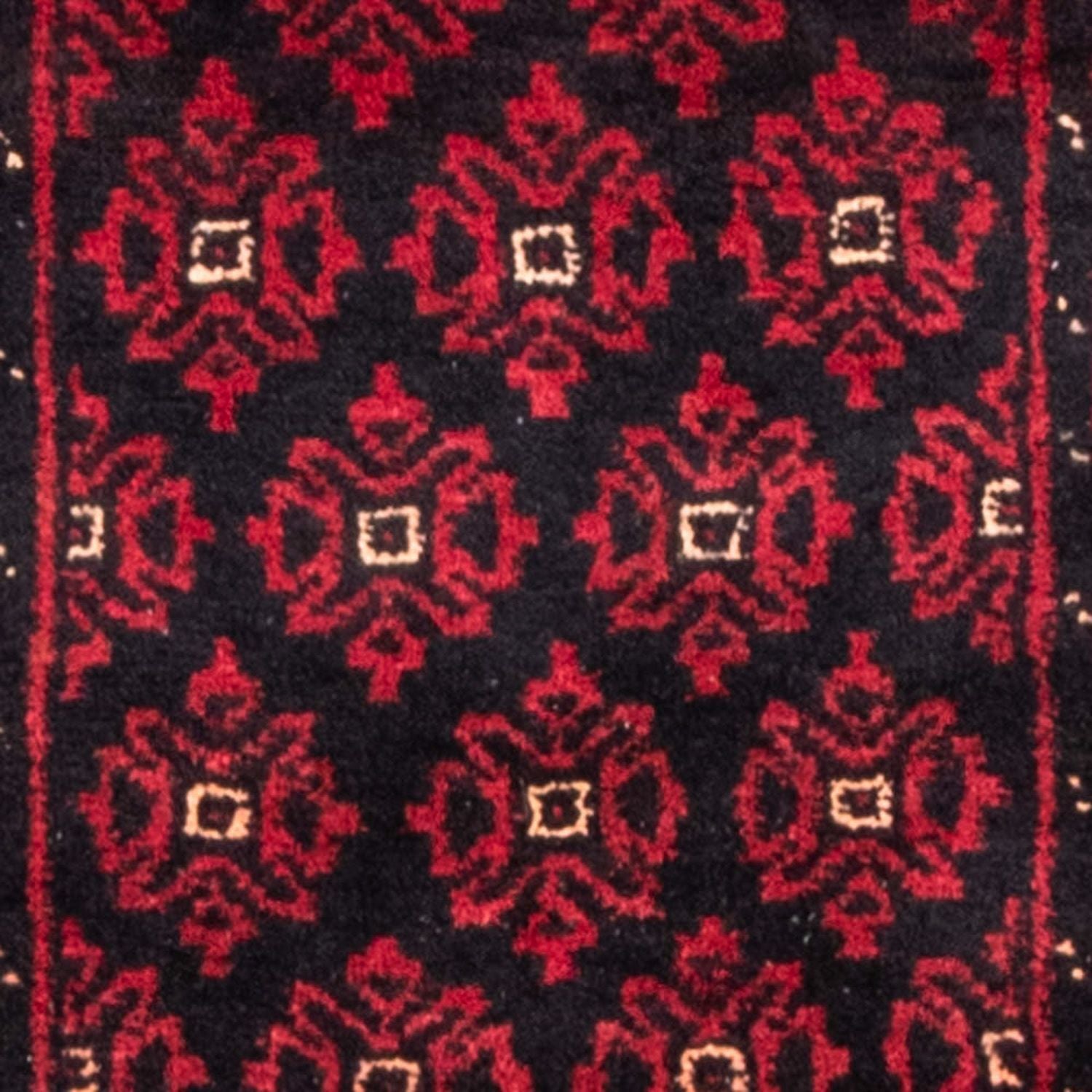 Løber Baluch-tæppe - 222 x 110 cm - mørkerød