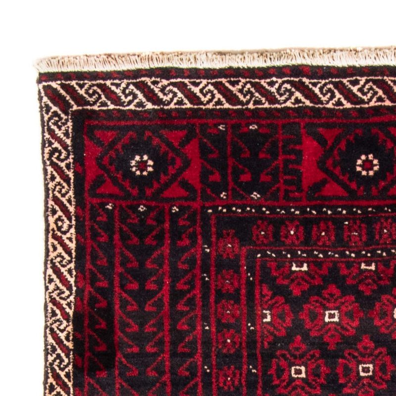 Løber Baluch-tæppe - 222 x 110 cm - mørkerød