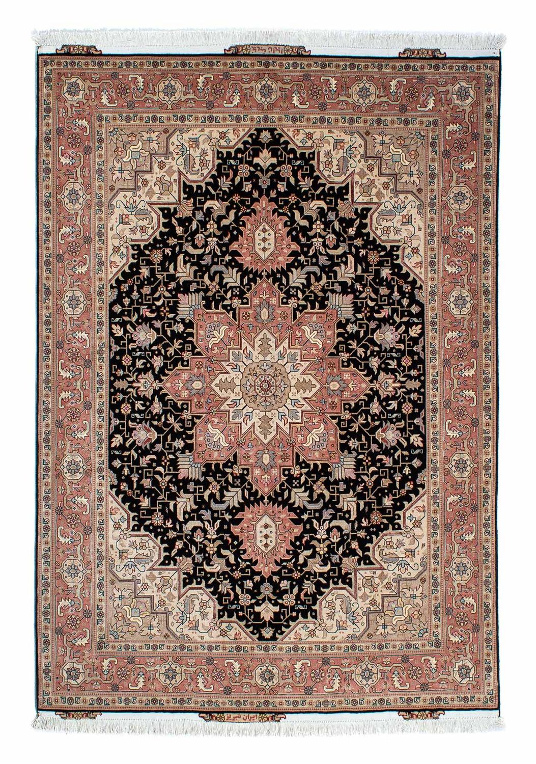 Persisk tæppe - Tabriz - Royal - 204 x 150 cm - mørkeblå