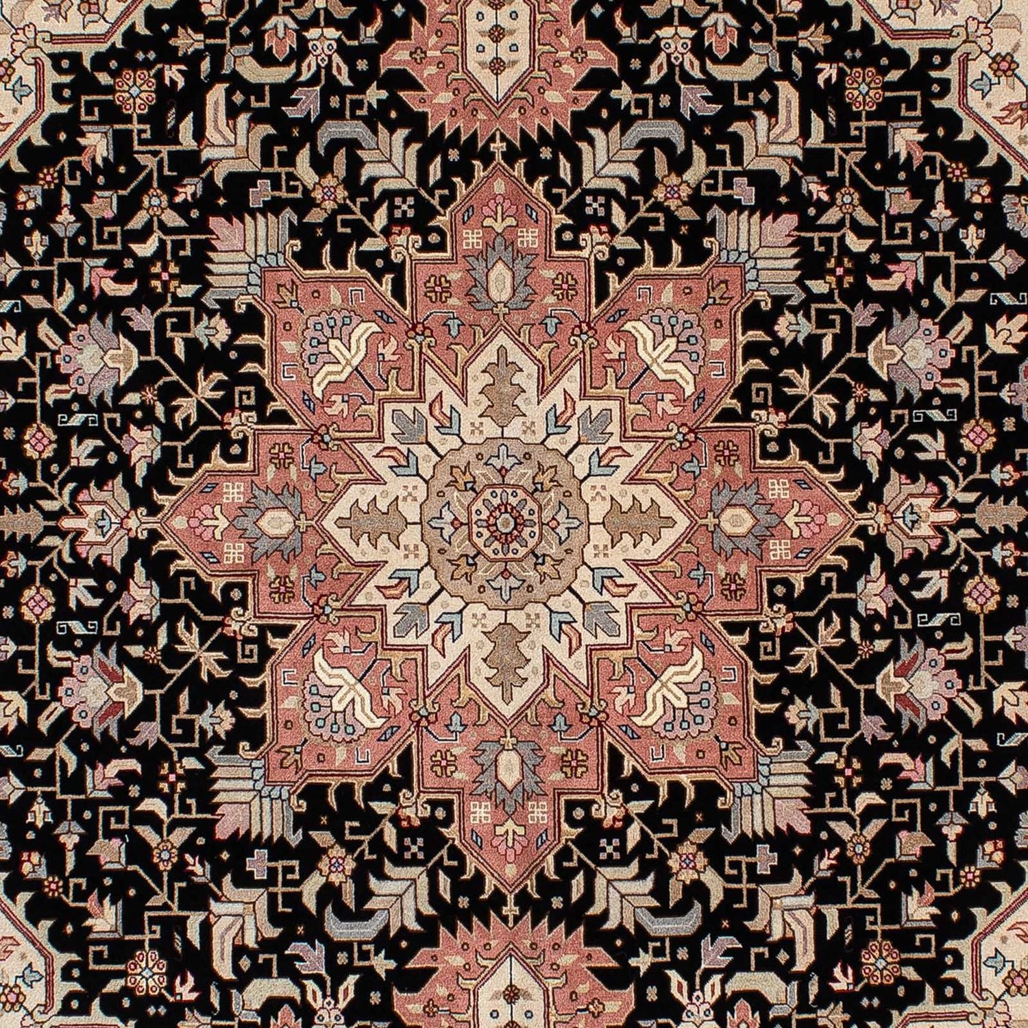 Persisk tæppe - Tabriz - Royal - 204 x 150 cm - mørkeblå