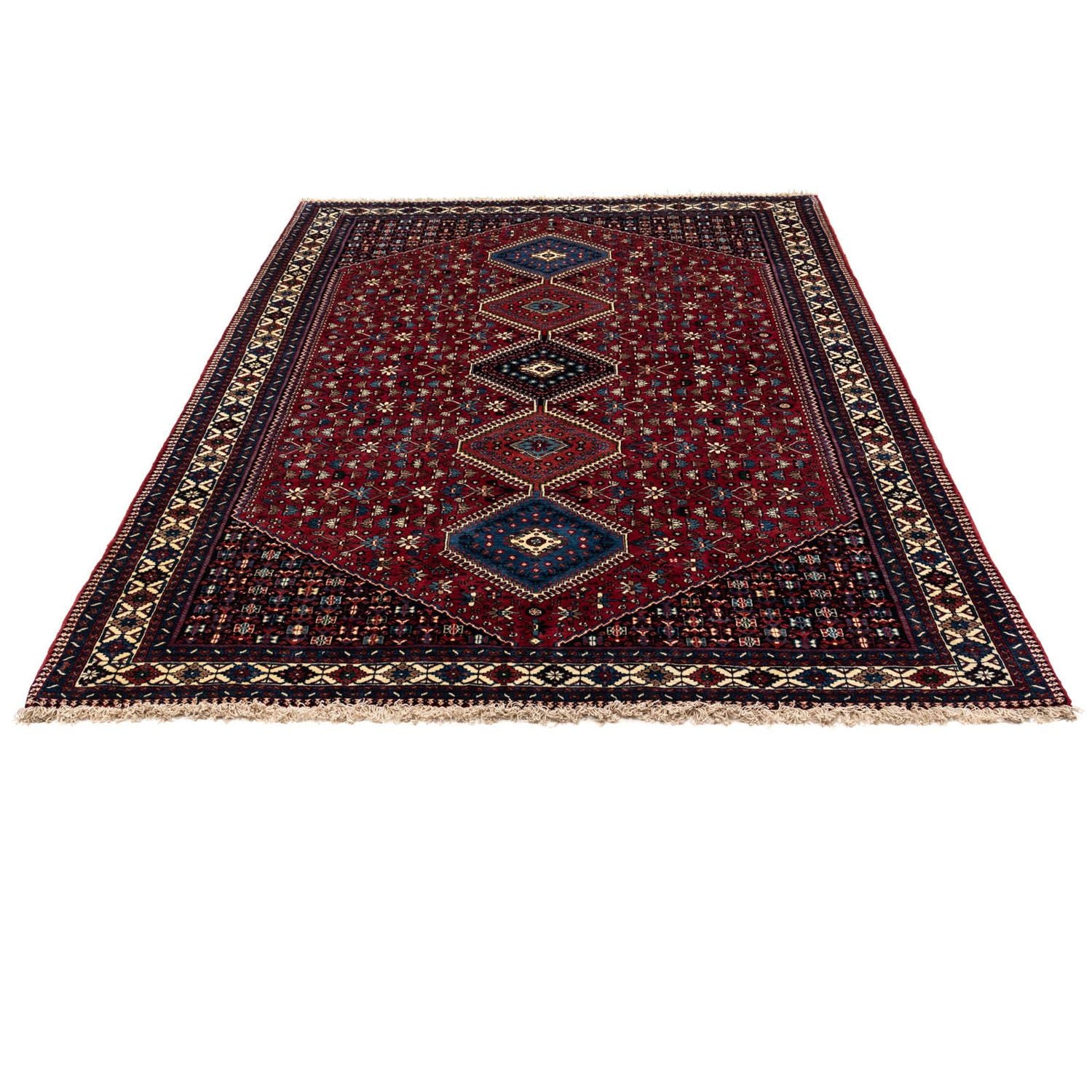 Persisk tæppe - Nomadisk - 298 x 204 cm - mørkerød