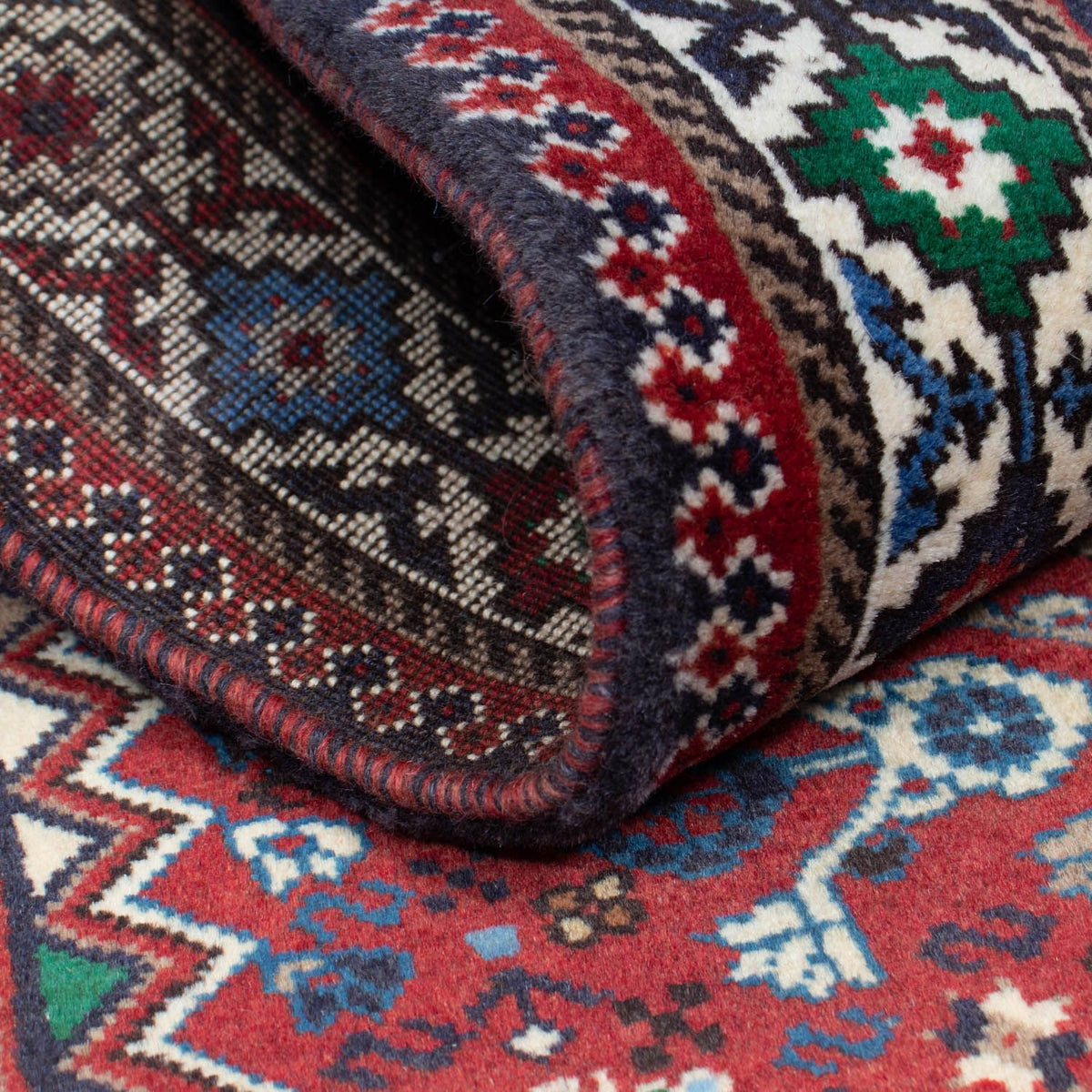 Løber Persisk tæppe - Nomadisk - 198 x 84 cm - mørkerød