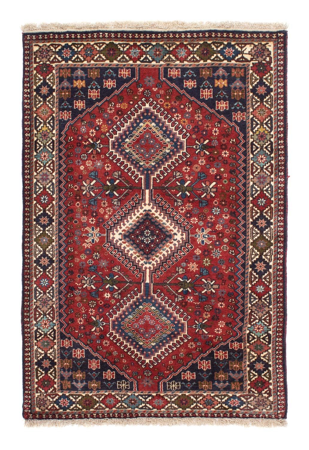 Persisk tæppe - Nomadisk - 151 x 103 cm - mørkerød