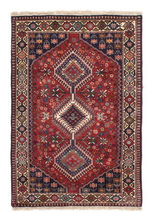 Persisk tæppe - Nomadisk - 151 x 103 cm - mørkerød
