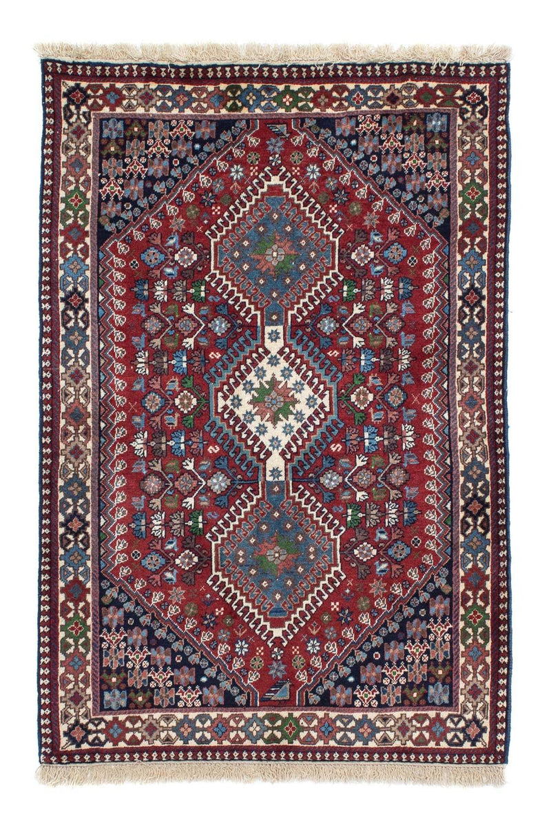 Persisk tæppe - Nomadisk - 145 x 97 cm - mørkerød