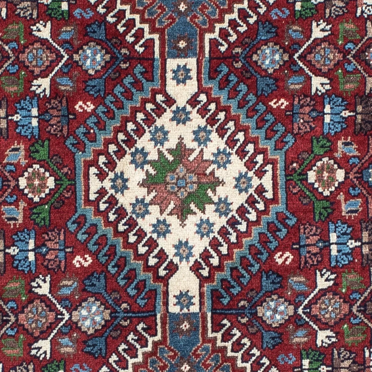 Persisk tæppe - Nomadisk - 145 x 97 cm - mørkerød