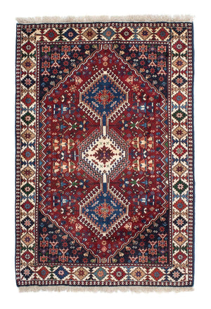 Persisk tæppe - Nomadisk - 155 x 105 cm - mørkerød