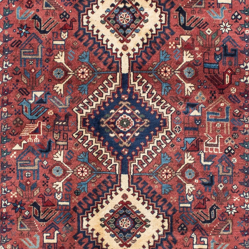 Persisk tæppe - Nomadisk - 146 x 100 cm - lysrød