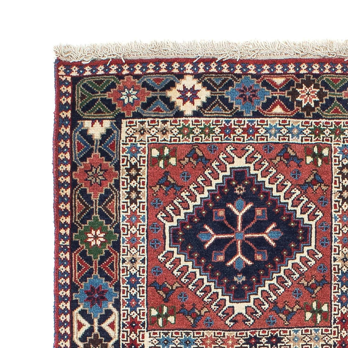 Persisk tæppe - Nomadisk - 140 x 100 cm - lysrød