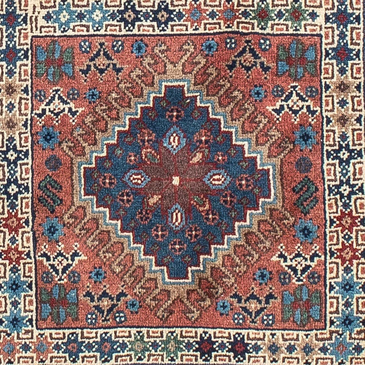 Persisk tæppe - Nomadisk - 136 x 99 cm - blå