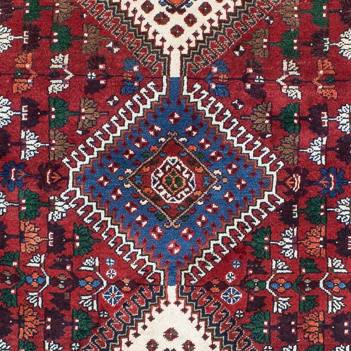 Persisk tæppe - Nomadisk - 149 x 105 cm - mørkerød
