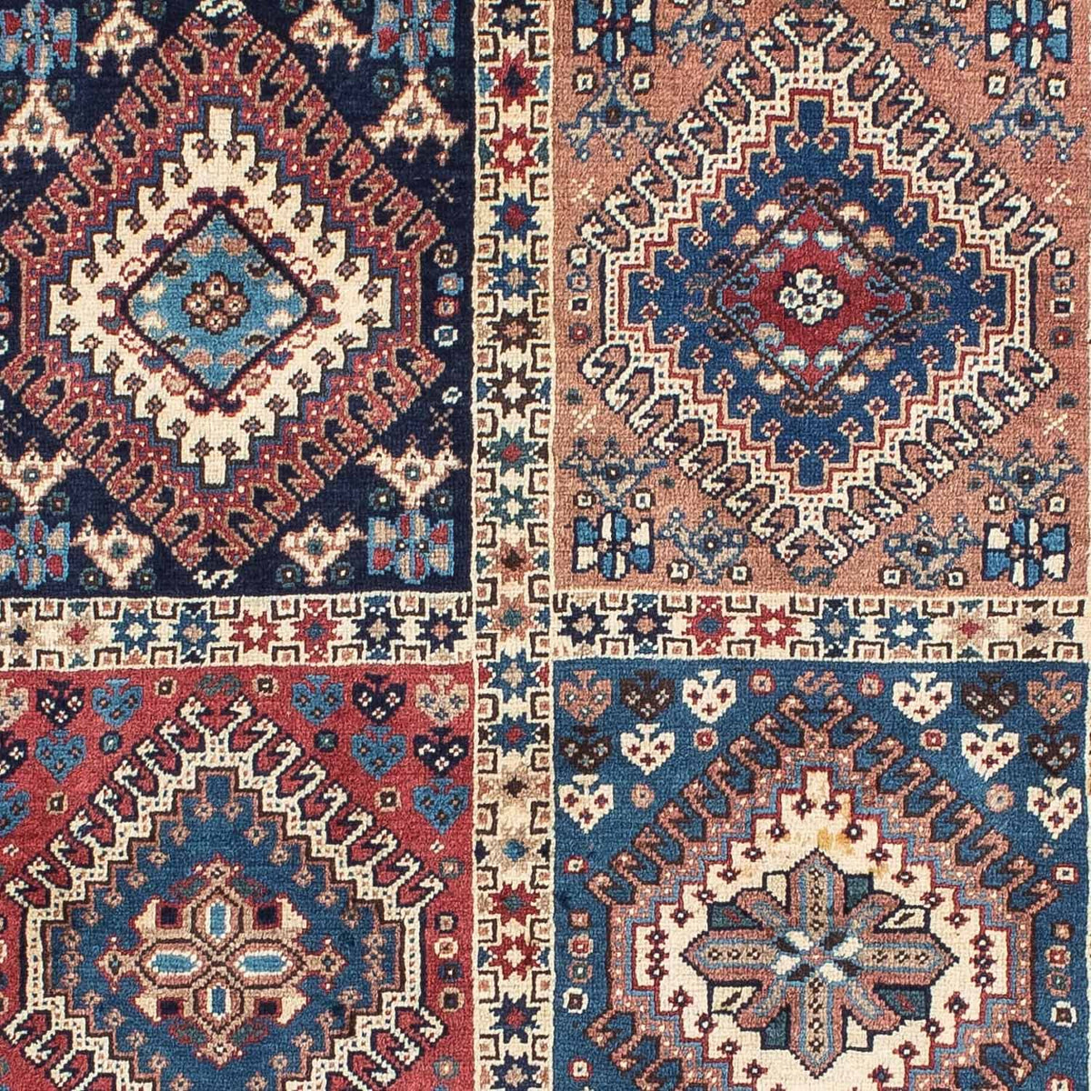 Persisk tæppe - Nomadisk - 140 x 100 cm - mørkeblå