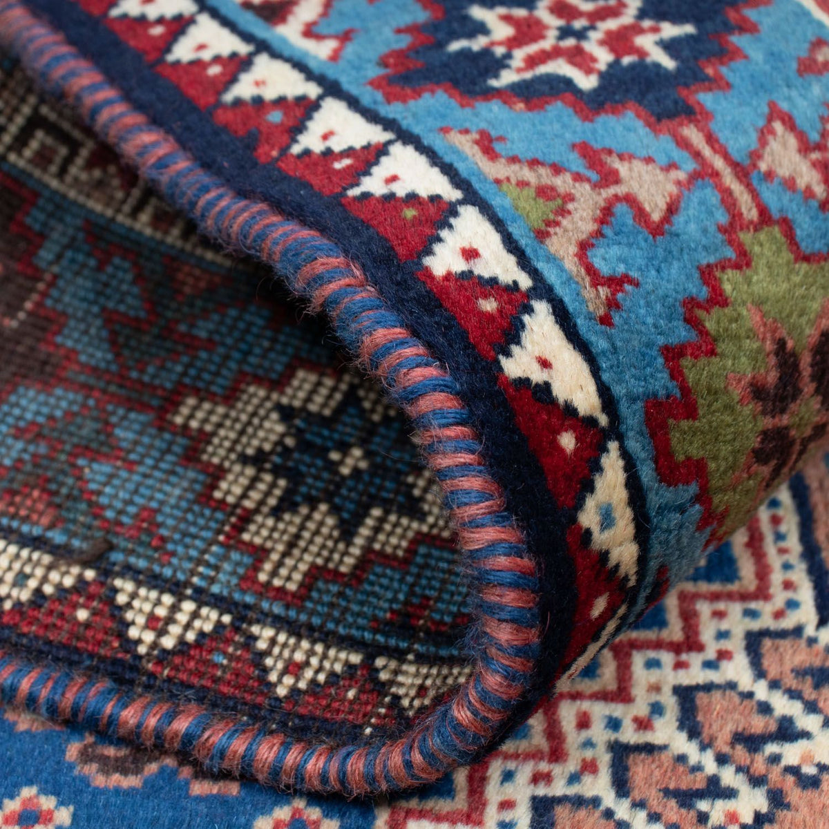 Persisk tæppe - Nomadisk - 140 x 100 cm - mørkeblå