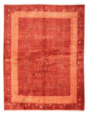 Gabbeh-tæppe - Persisk - 225 x 171 cm - mørkerød