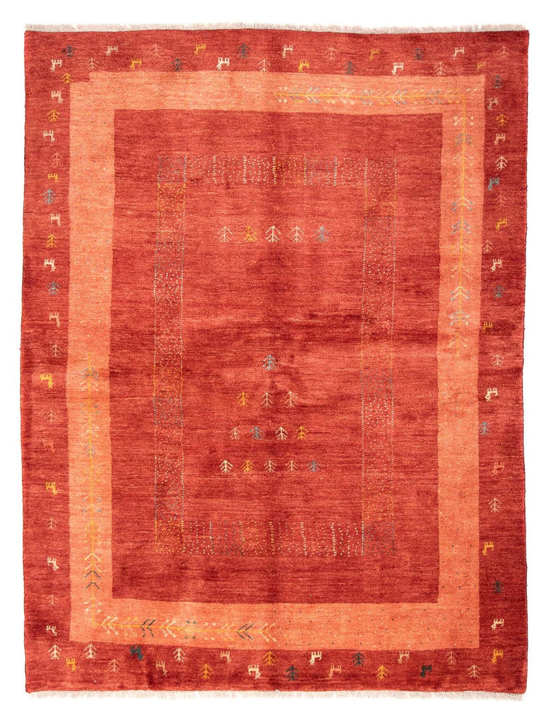 Gabbeh-tæppe - Persisk - 225 x 171 cm - mørkerød