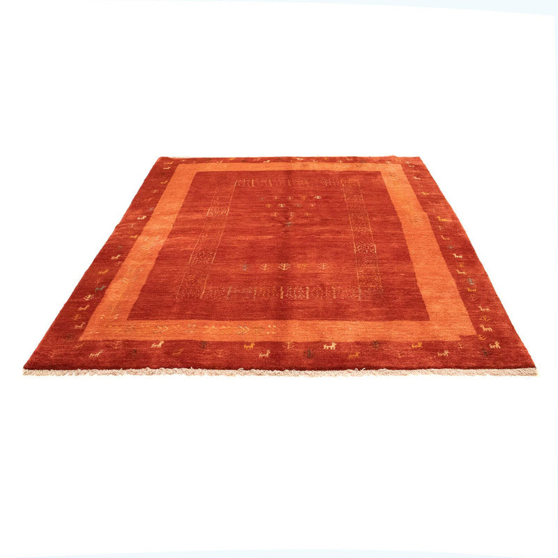 Gabbeh-tæppe - Persisk - 225 x 171 cm - mørkerød
