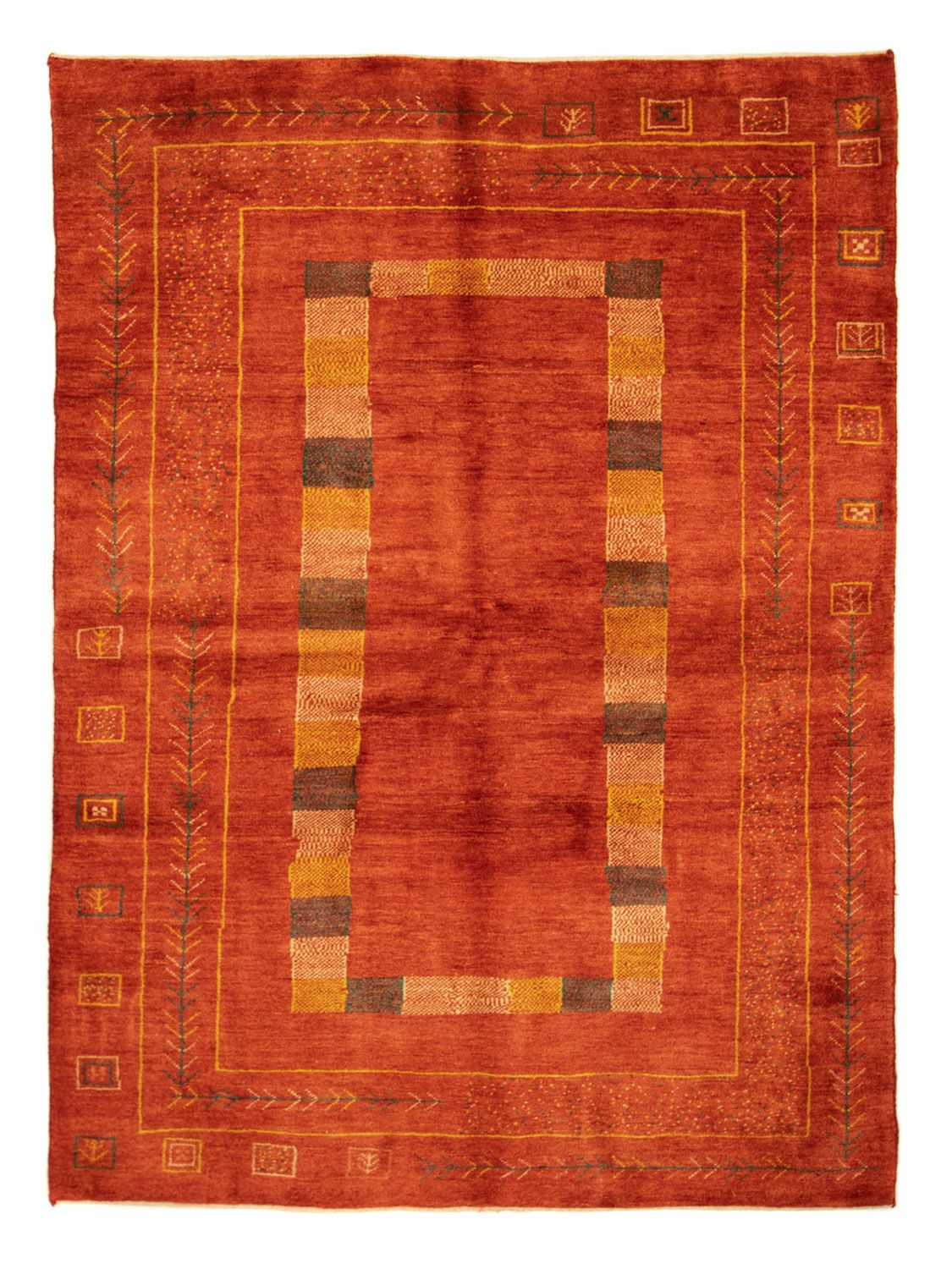 Gabbeh-tæppe - Persisk - 231 x 168 cm - rød