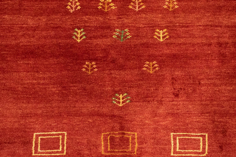 Gabbeh-tæppe - Persisk - 195 x 156 cm - rød