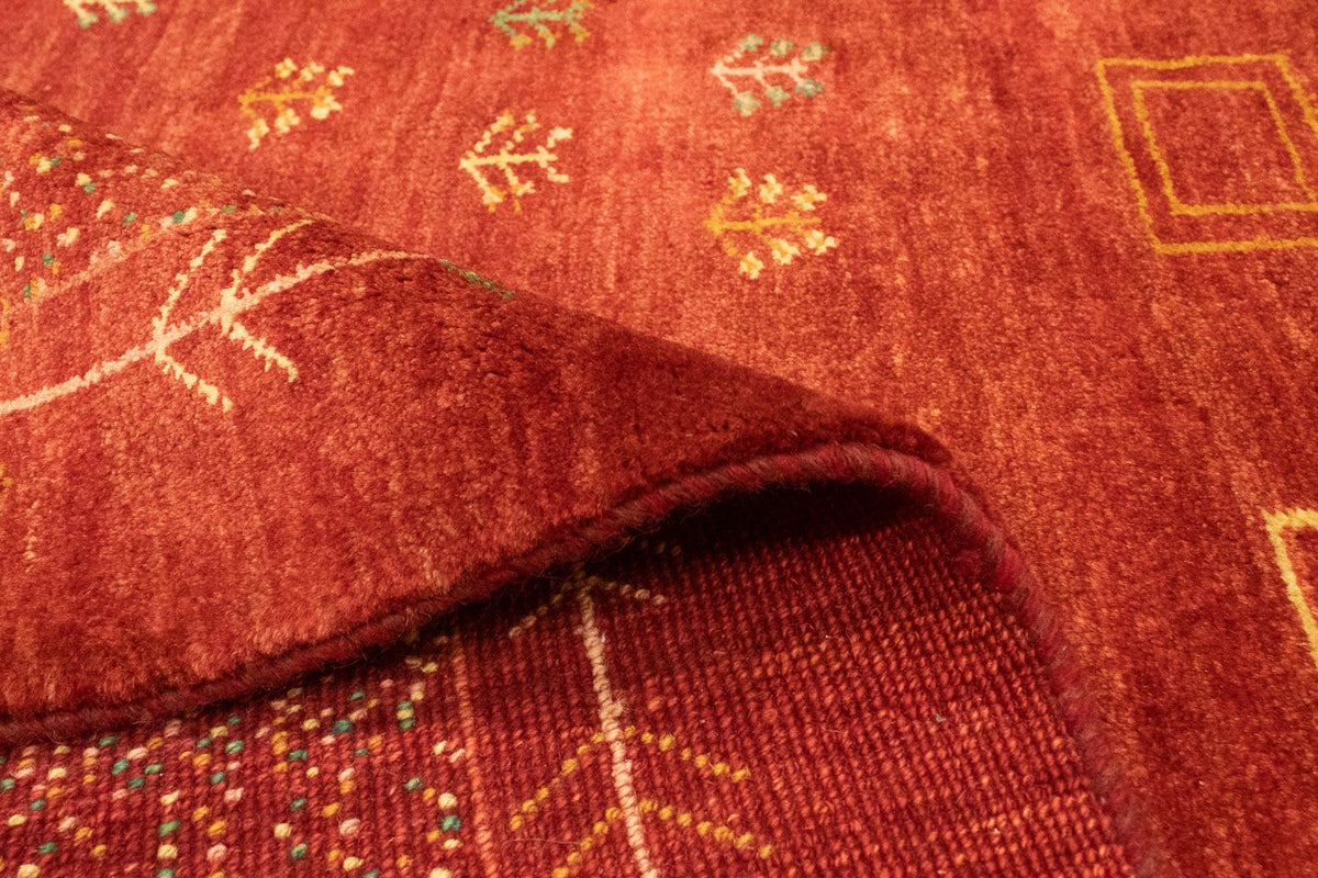 Gabbeh-tæppe - Persisk - 195 x 156 cm - rød