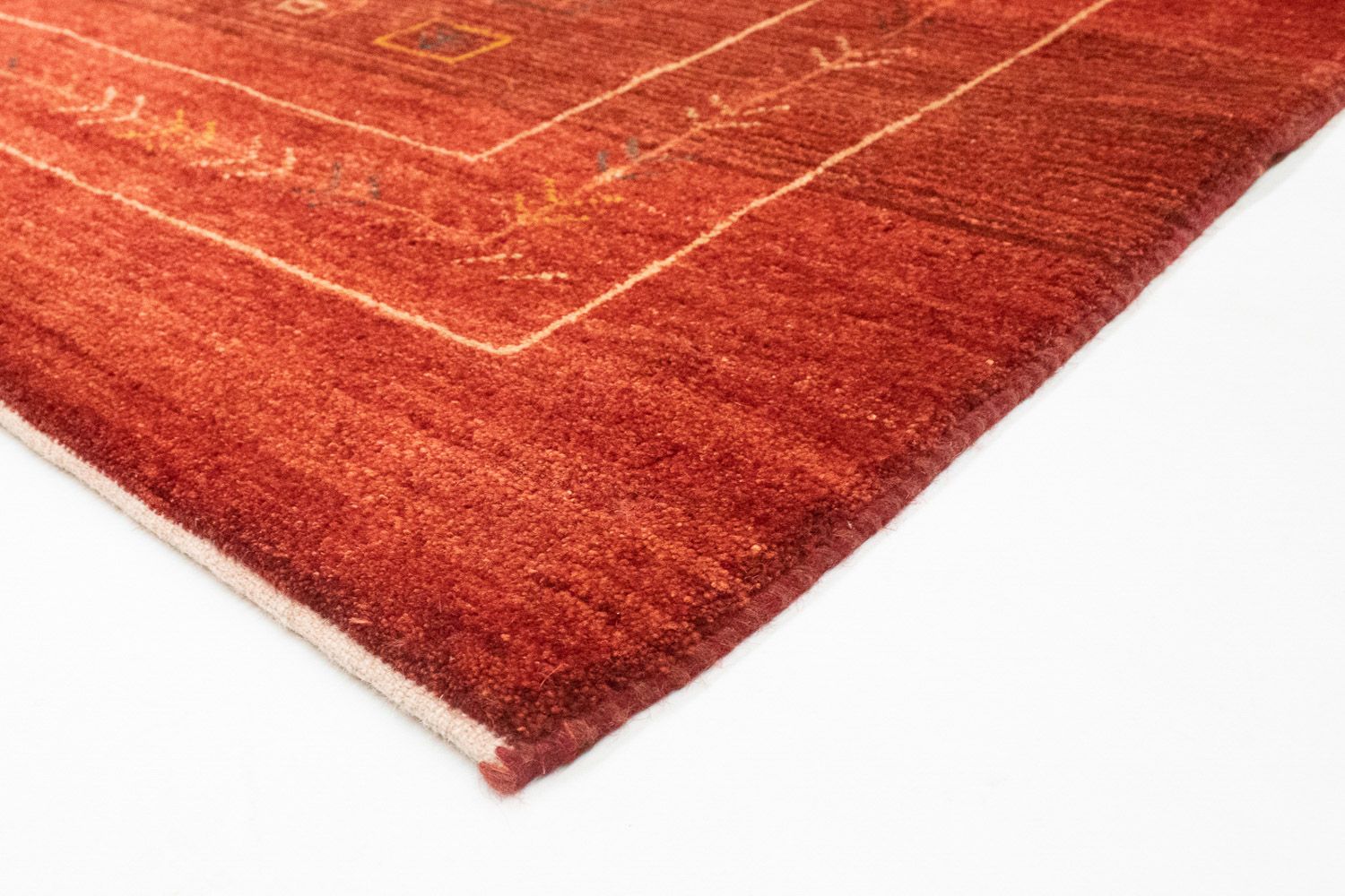 Gabbeh-tæppe - Persisk - 191 x 148 cm - rød