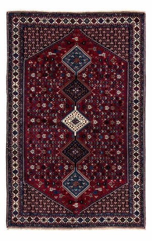 Persisk tæppe - Nomadisk - 296 x 200 cm - mørkerød