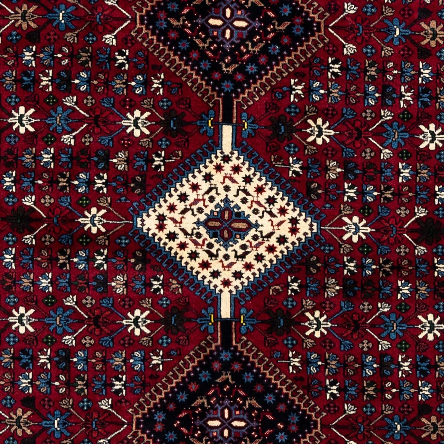 Persisk tæppe - Nomadisk - 296 x 200 cm - mørkerød