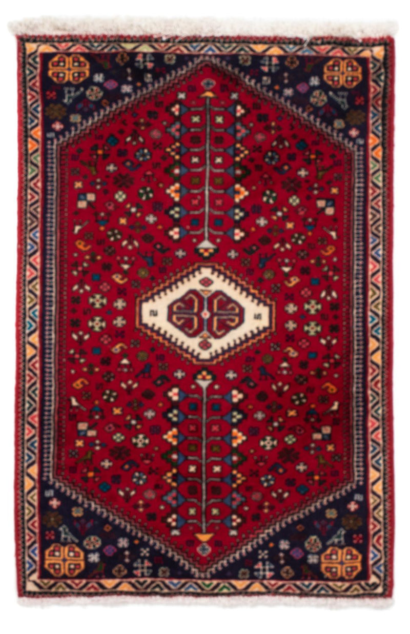 Persisk tæppe - Nomadisk - 114 x 77 cm - mørkerød