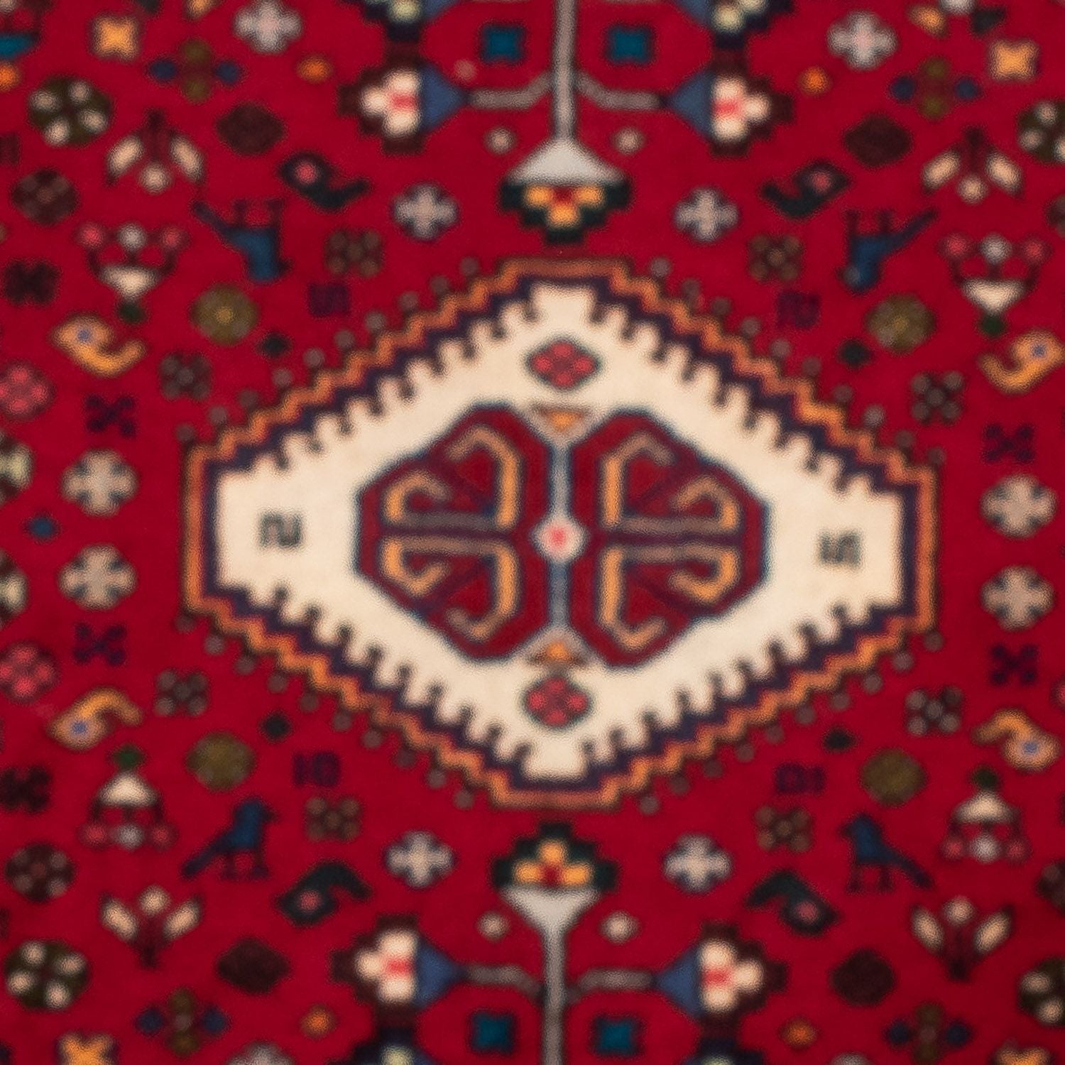 Persisk tæppe - Nomadisk - 114 x 77 cm - mørkerød