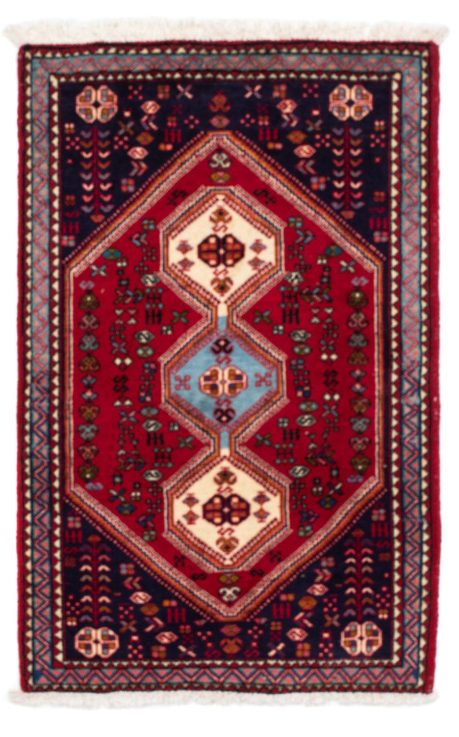 Persisk tæppe - Nomadisk - 120 x 76 cm - mørkerød