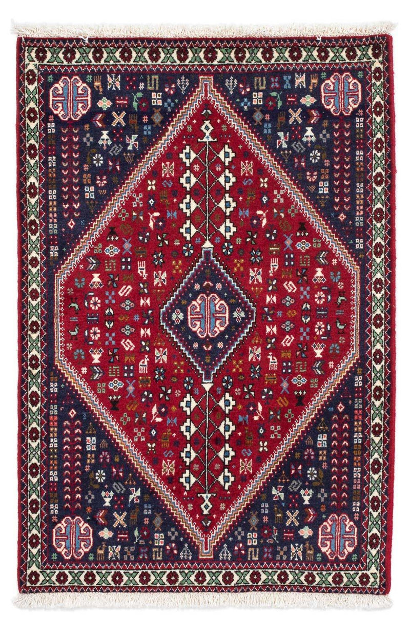 Persisk tæppe - Nomadisk - 124 x 77 cm - mørkerød