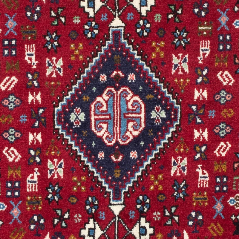 Persisk tæppe - Nomadisk - 124 x 77 cm - mørkerød