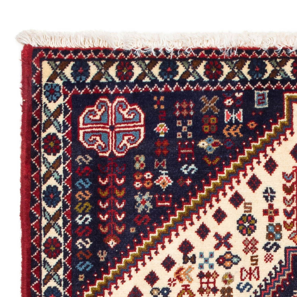 Persisk tæppe - Nomadisk - 125 x 76 cm - beige