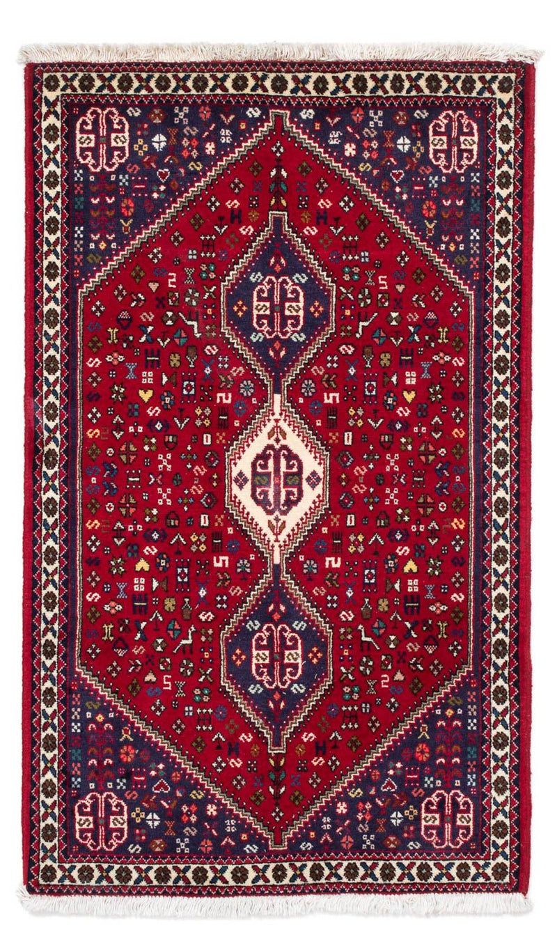 Persisk tæppe - Nomadisk - 130 x 75 cm - mørkerød