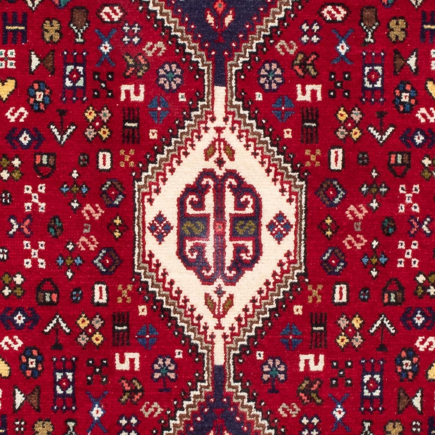 Persisk tæppe - Nomadisk - 130 x 75 cm - mørkerød