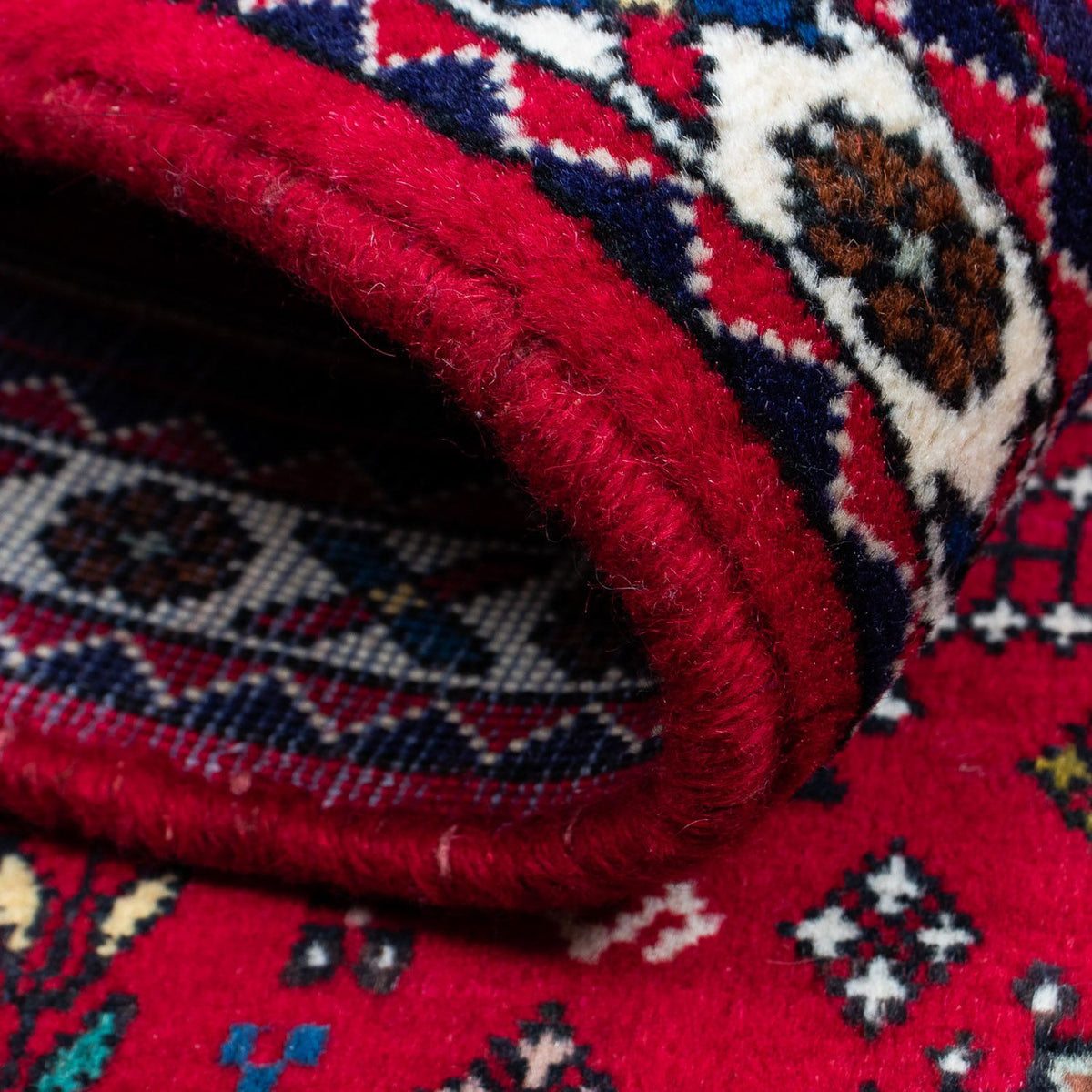 Persisk tæppe - Nomadisk - 130 x 75 cm - mørkerød