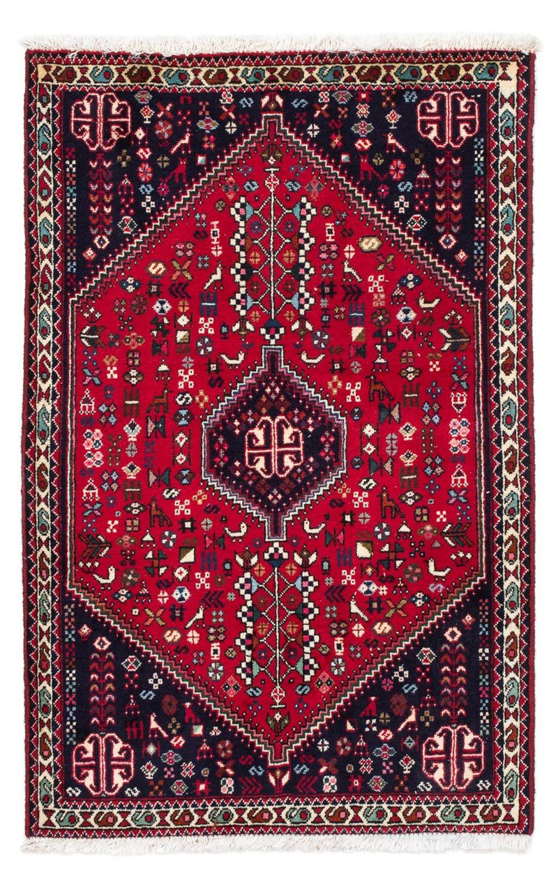 Persisk tæppe - Nomadisk - 122 x 78 cm - mørkerød