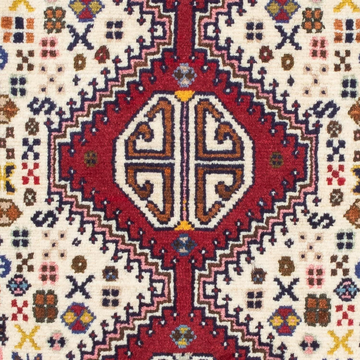 Persisk tæppe - Nomadisk - 121 x 80 cm - mørkerød