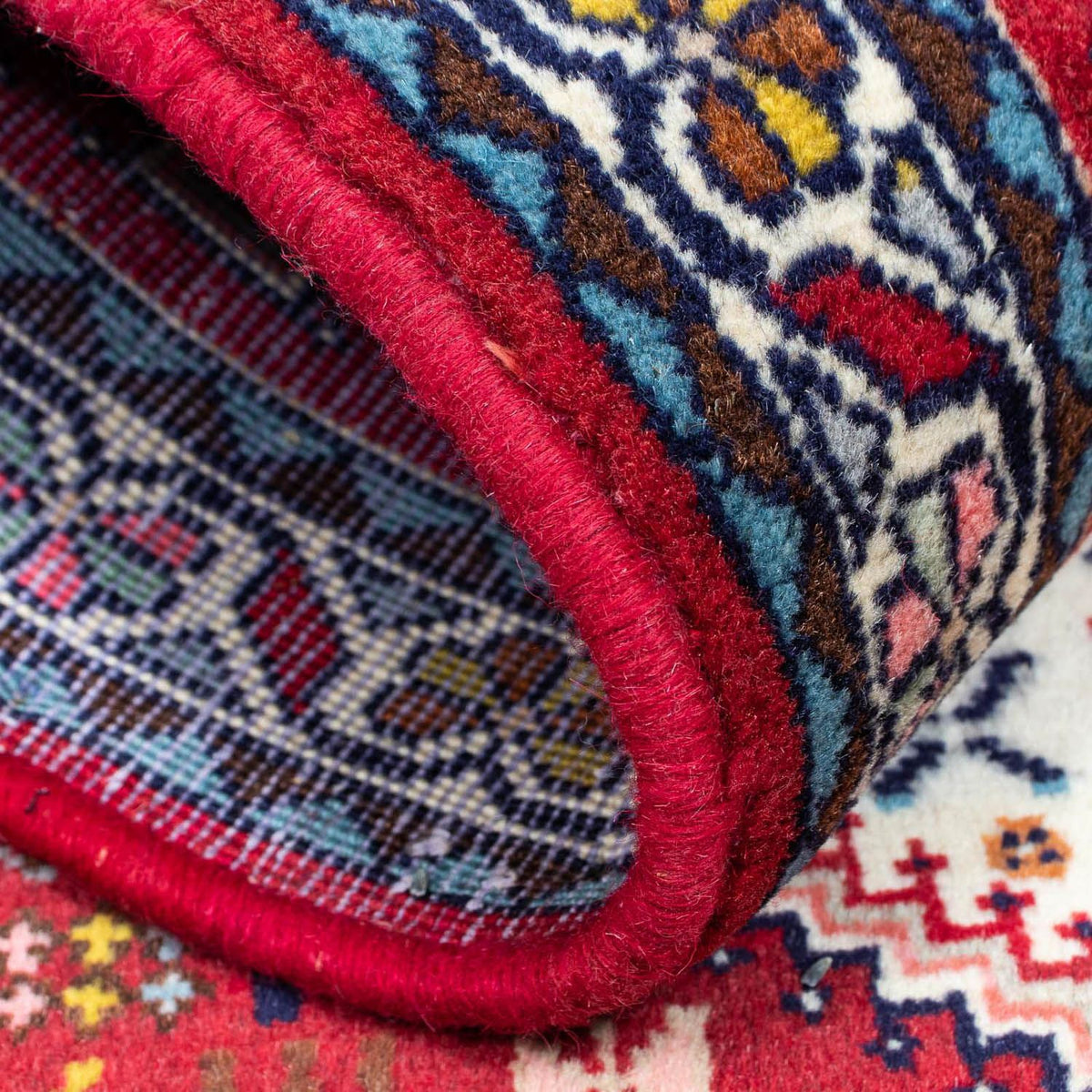 Persisk tæppe - Nomadisk - 121 x 80 cm - mørkerød