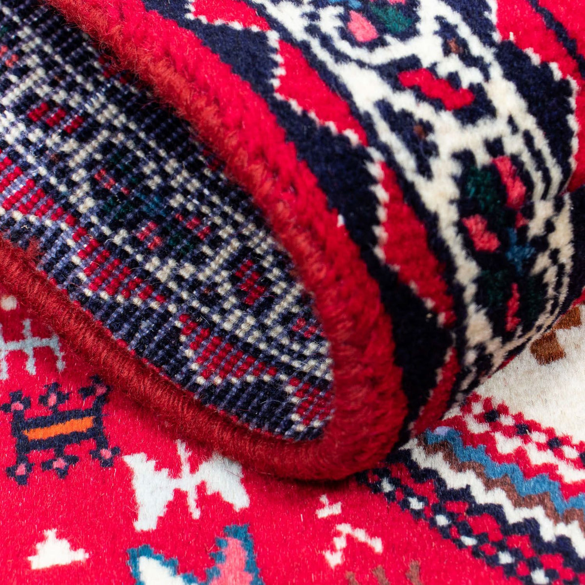 Persisk tæppe - Nomadisk - 118 x 74 cm - rød