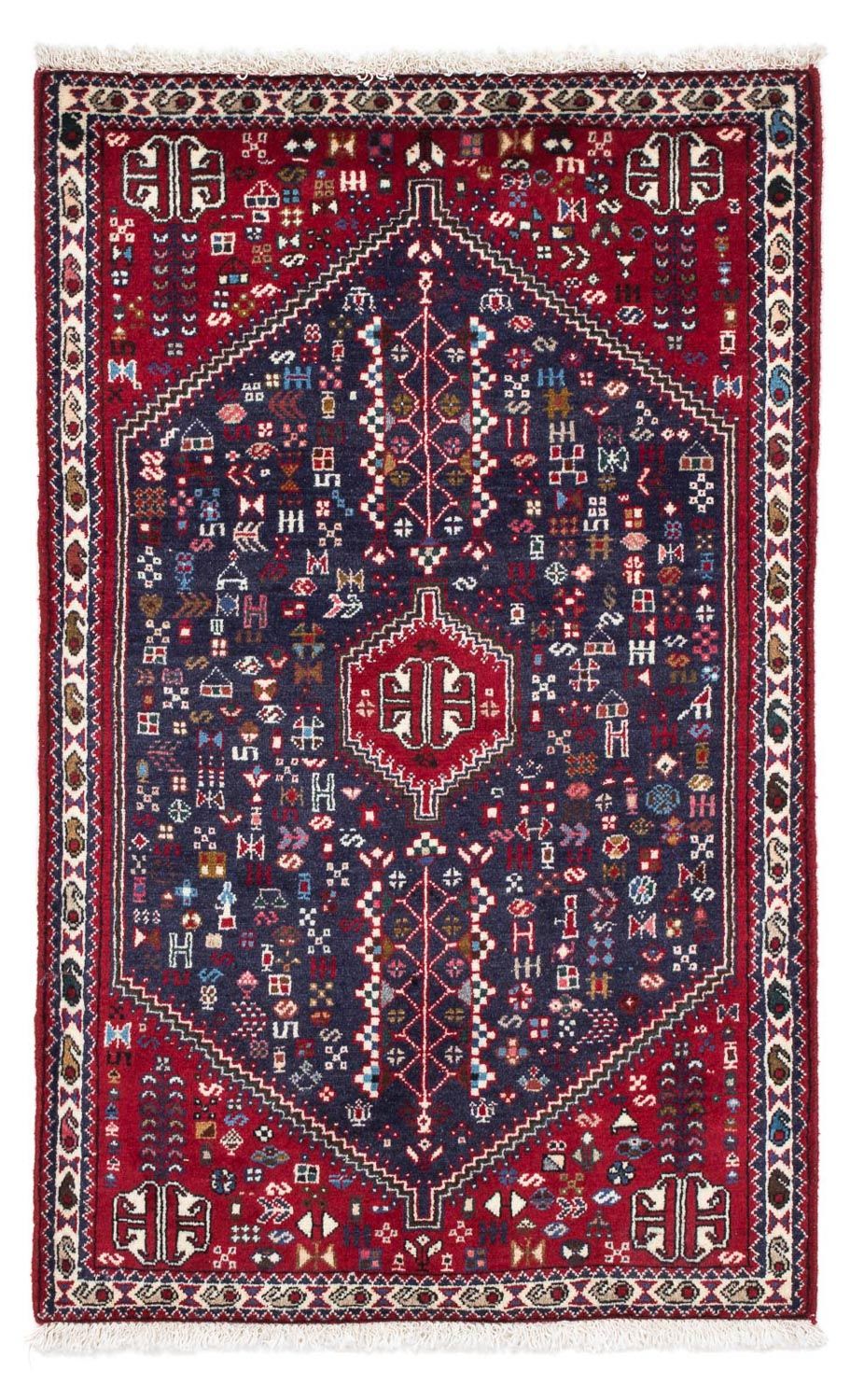 Persisk tæppe - Nomadisk - 129 x 78 cm - mørkeblå