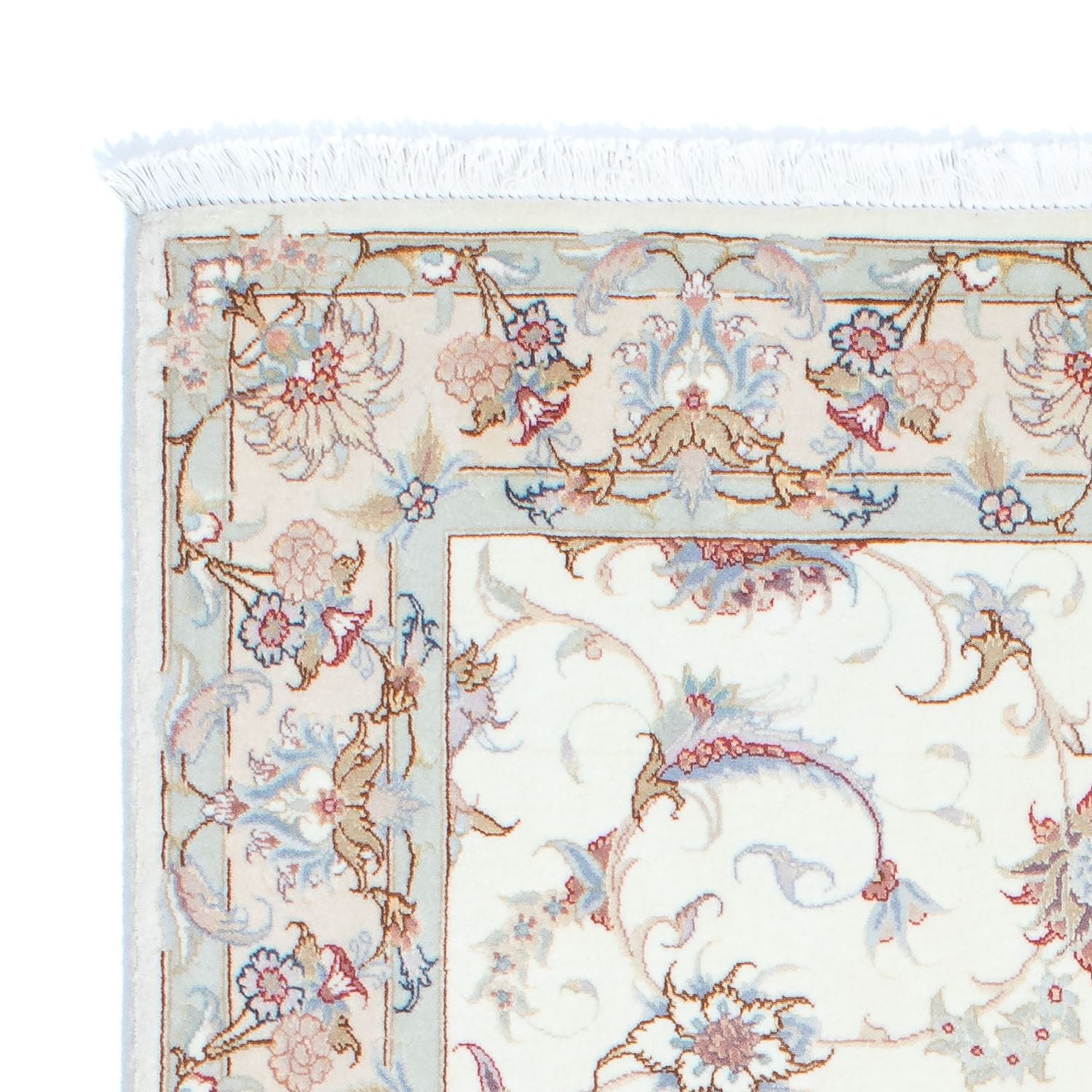 Løber Persisk tæppe - Tabriz - Royal - 198 x 100 cm - beige