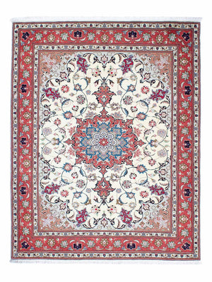 Persisk tæppe - Tabriz - Royal - 198 x 152 cm - beige