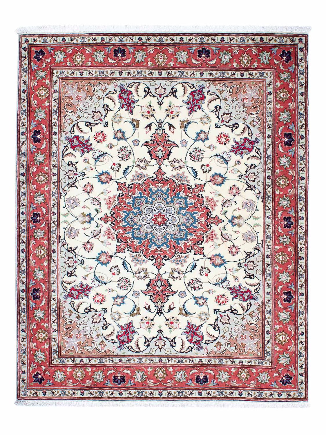 Persisk tæppe - Tabriz - Royal - 198 x 152 cm - beige